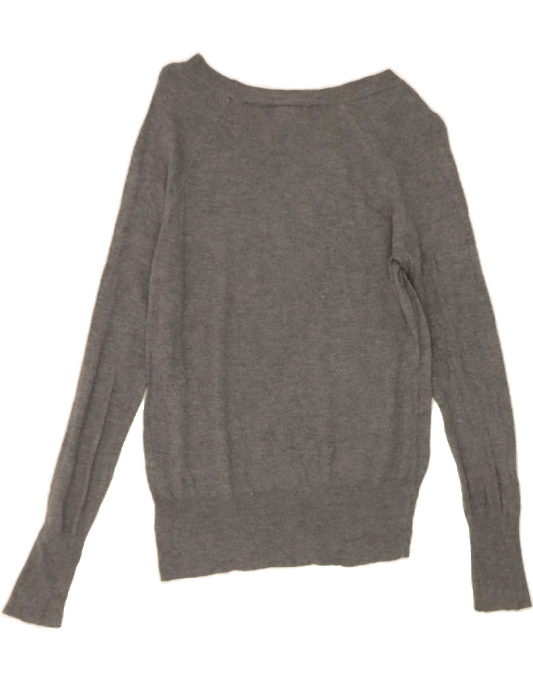 MOSSIMO Womens Boat Neck Jumper Sweater UK 12 Medium Grey Nylon Vintage Mossimo and Second-Hand Mossimo from Messina Hembry 