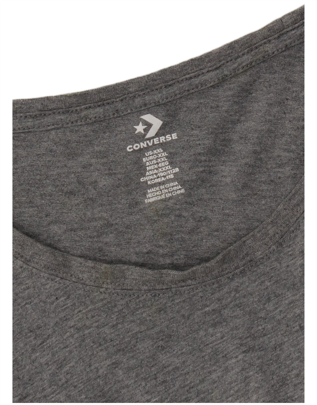 Converse Męski T-shirt Top 2XL Szary