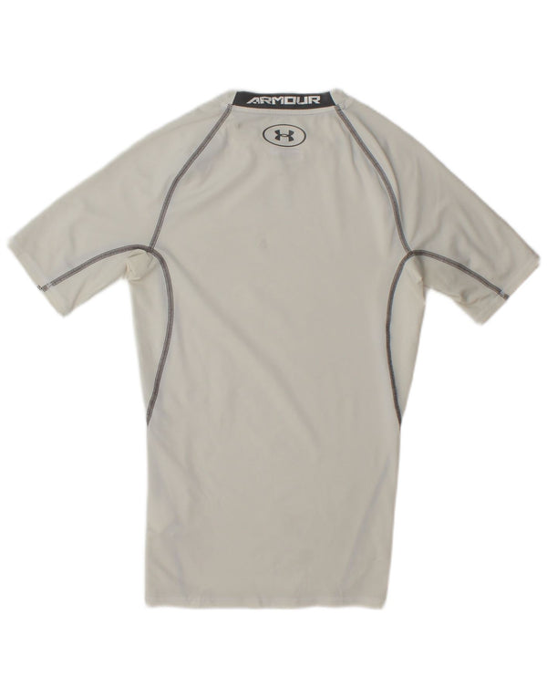 Męski t-shirt Under Armour, mały, szary, poliestrowy