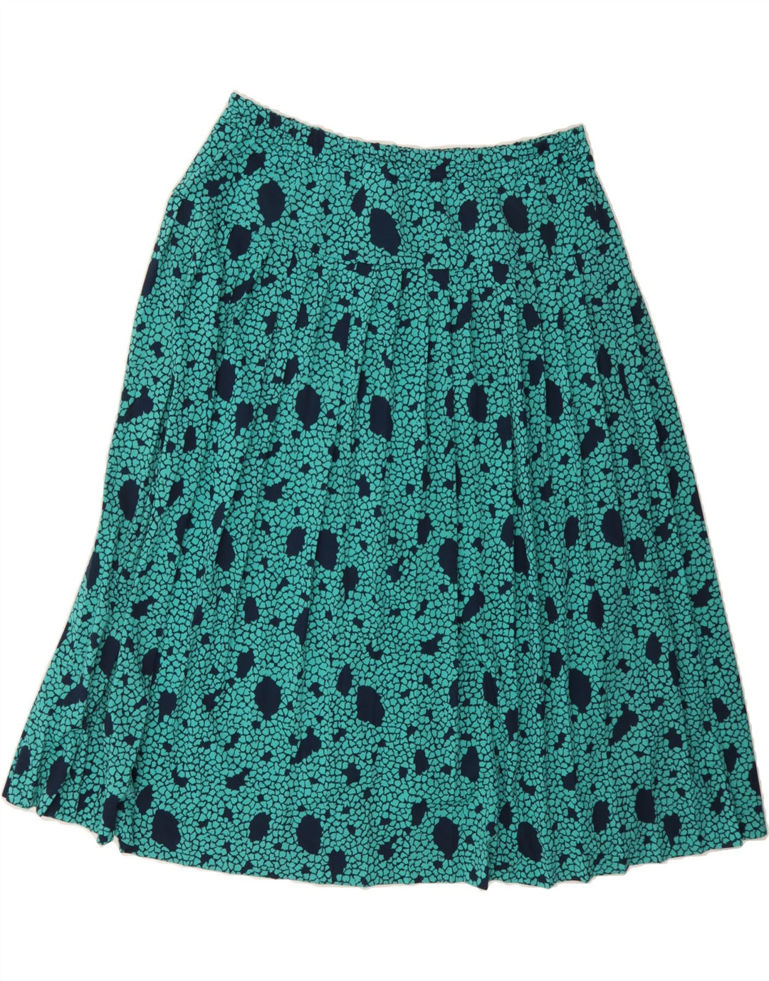 VINTAGE Womens Abstract Pattern Pleated Skirt EU 42 Large W32  Turquoise Vintage Vintage and Second-Hand Vintage from Messina Hembry 