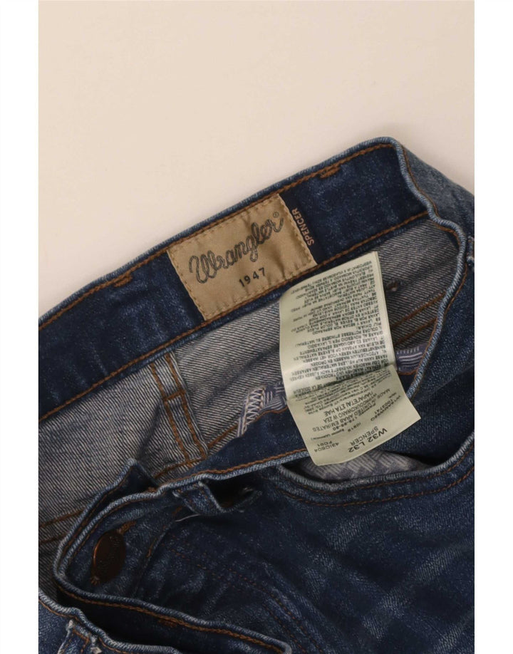 Wrangler Męskie Spencer Straight Jeans W32 L32 Niebieskie bawełniane