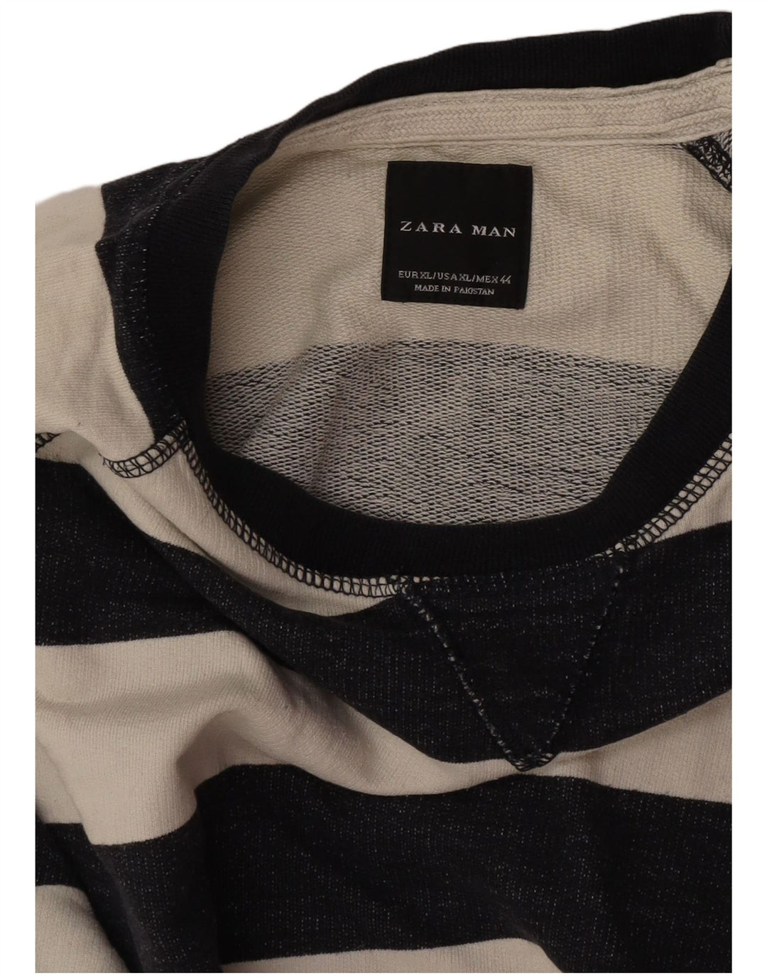 Męski sweter Zara XL z bawełny w białe paski
