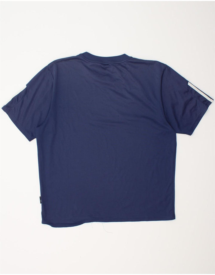 Męski T-shirt ADIDAS Climalite, duży, granatowy, poliester