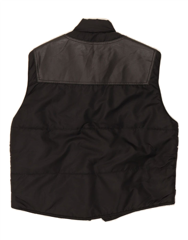 WEIPPER Mens Gilet UK 40 Large Black Cotton Vintage Weipper and Second-Hand Weipper from Messina Hembry 