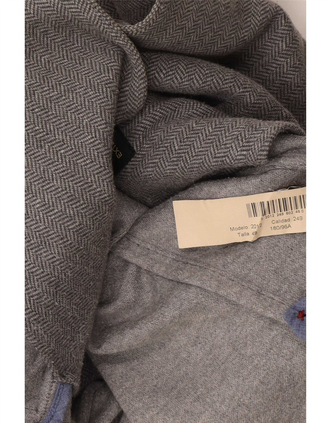 Męska marynarka zapinana na 2 guziki Massimo Dutti EU 48, średnioszara, w jodełkę