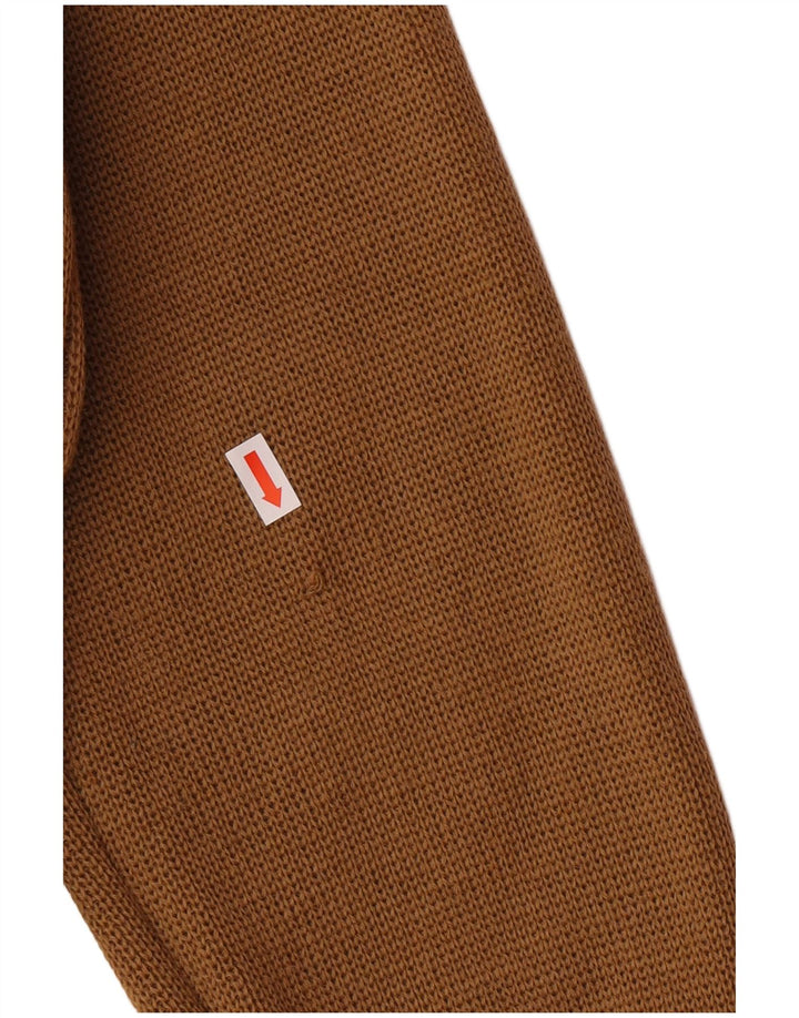 Męski sweter rozpinany VINTAGE IT 54 XL Brązowa wełna