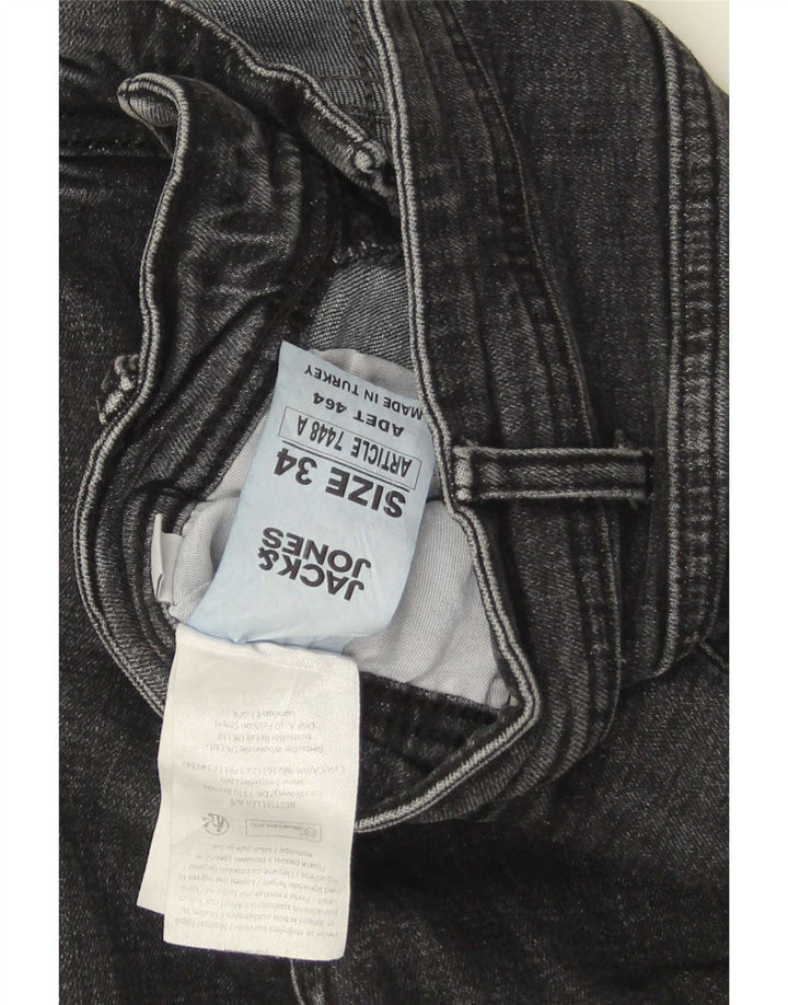 Męskie jeansy przycięte Jack & Jones W34 L25 szare