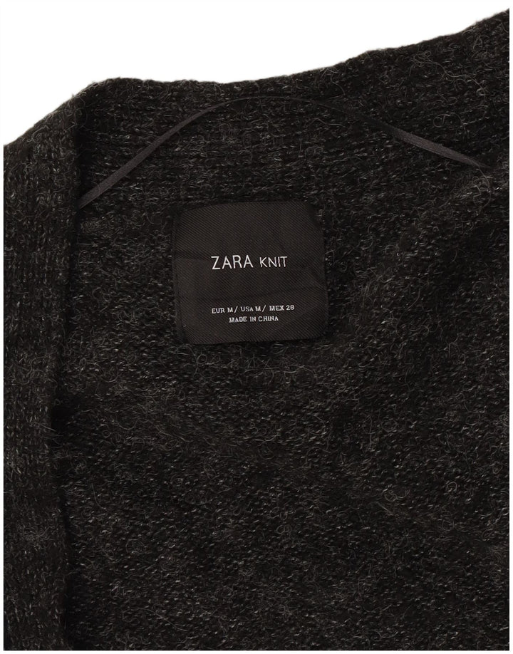 Sweter damski Zara z otwartym kardiganem UK 14, średni szary