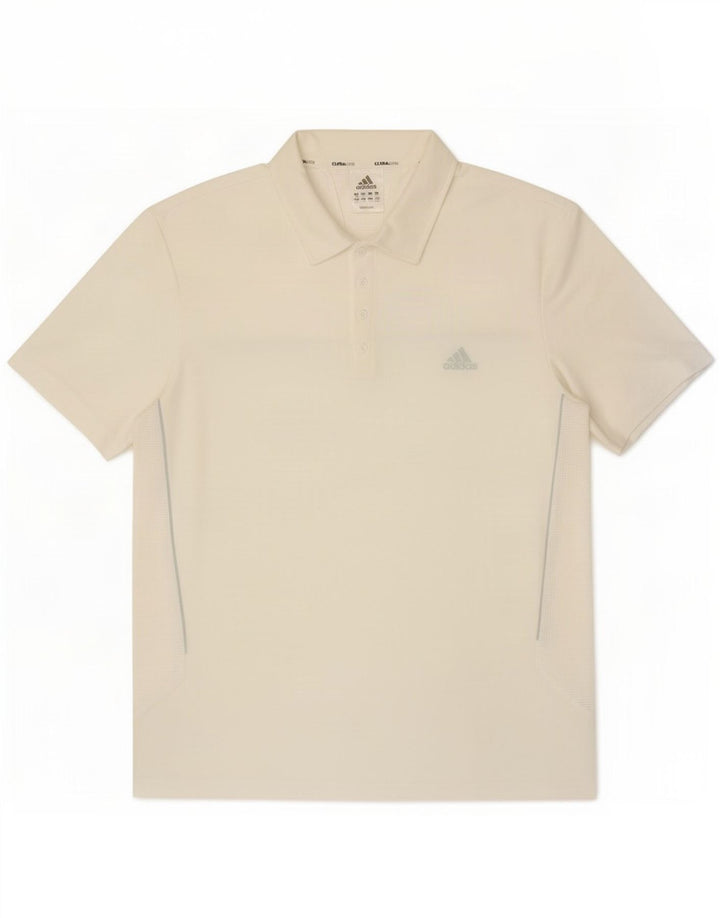 Męska koszulka polo Adidas Climalite 2XL Biały poliester