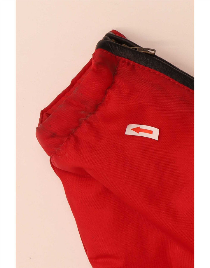 Męska kurtka bomberka Vintage UK 42 XL, czerwony poliamid z blokami kolorów