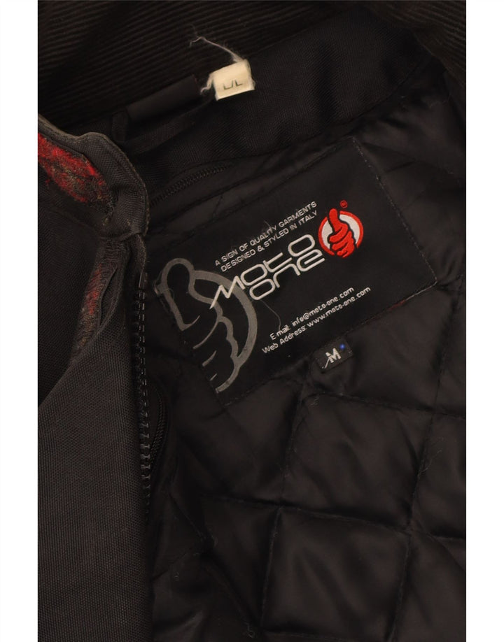 MOTO ONE Mens Racer Jacket UK 38 Medium Black Vintage Moto One and Second-Hand Moto One from Messina Hembry 