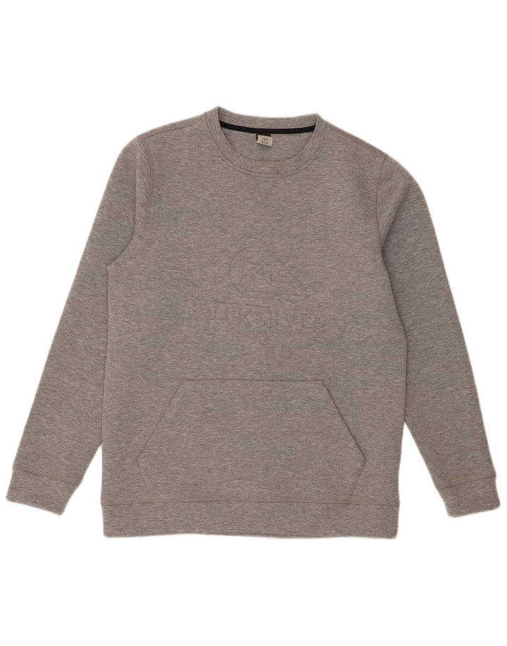 Męska bluza z grafiką Quiksilver, duży, szary poliester