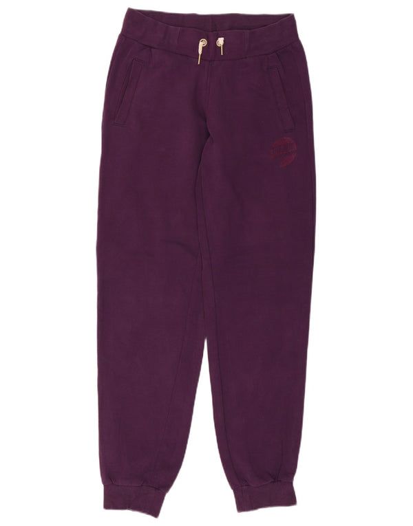 Damskie spodnie dresowe Puma Joggers UK 12 Średni fioletowy bawełniany