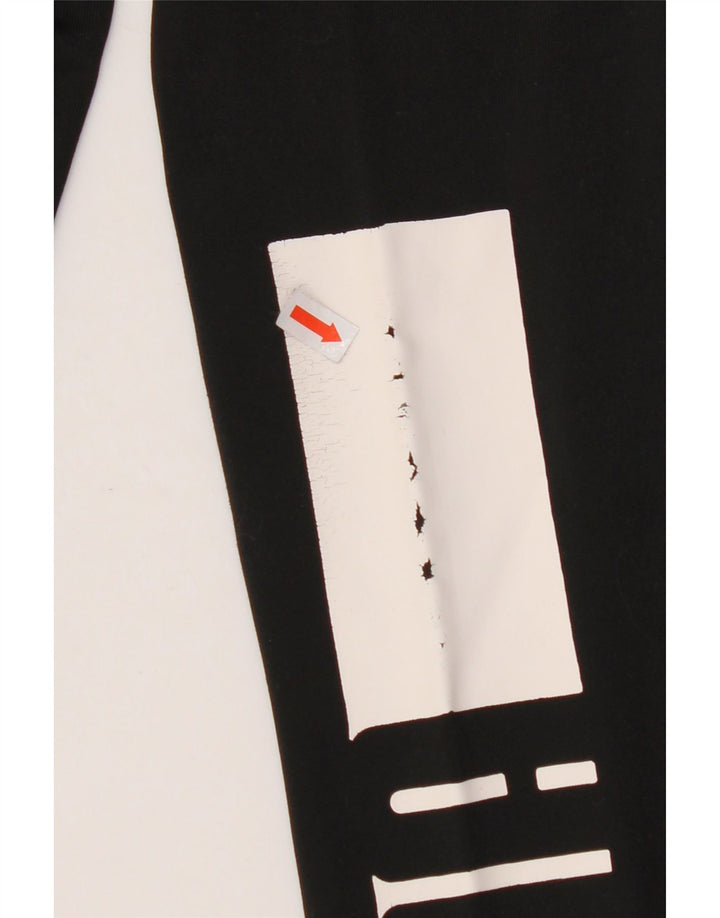 Damskie legginsy PUMA z grafiką UK 8, małe, czarne, z blokami kolorów