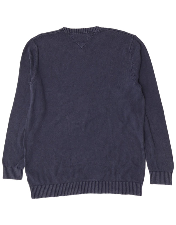 Męski sweter z okrągłym dekoltem Tommy Hilfiger 2XL Granatowy klasyczny
