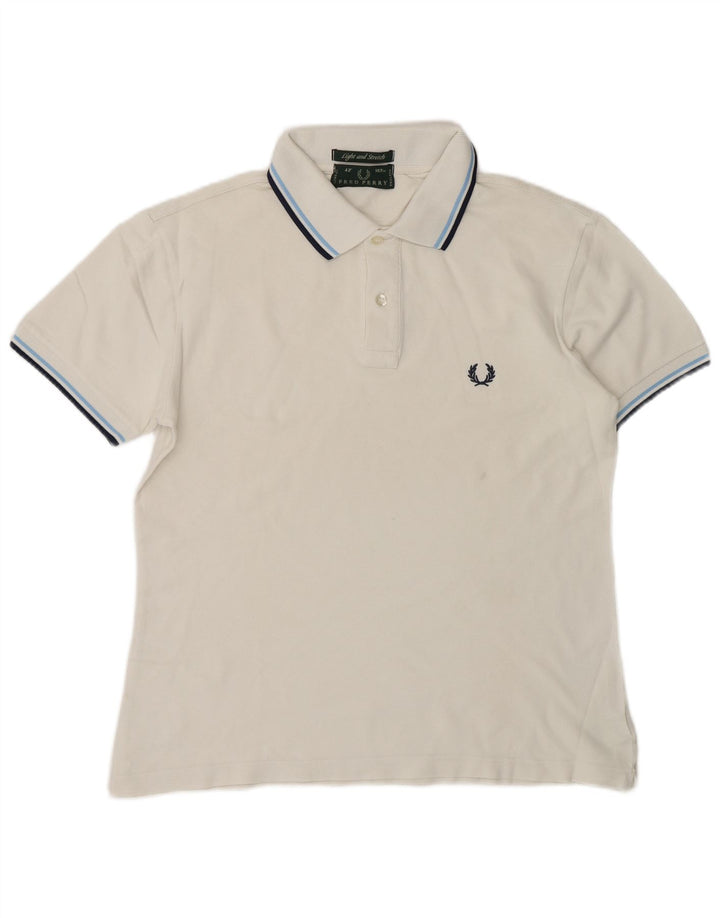 Męska koszulka polo Fred Perry, średnia biała bawełna