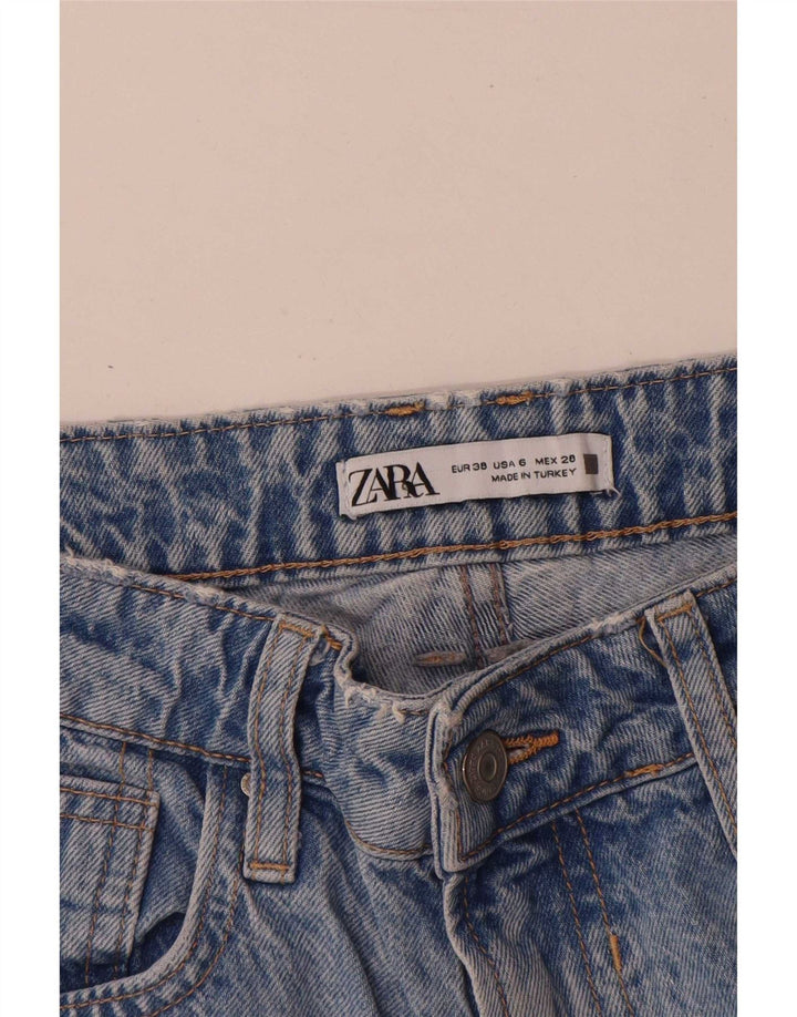 Damskie proste dżinsy Zara EU 38 Small W28 L29 Niebieskie bawełniane