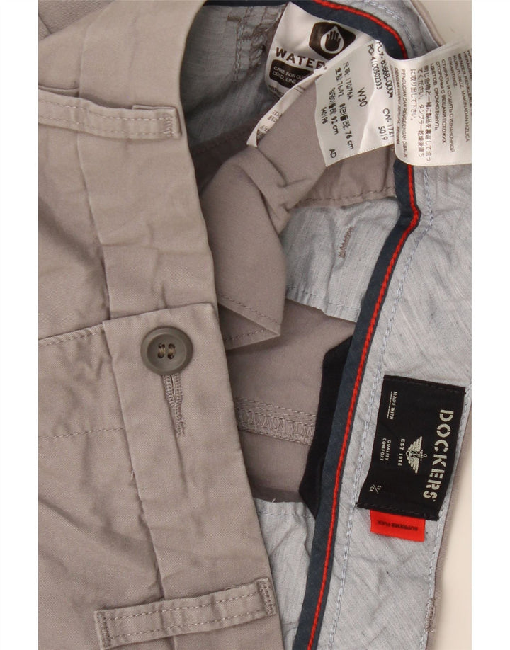 DOCKERS Mens Chino Shorts W30 Medium Grey Cotton Vintage Dockers and Second-Hand Dockers from Messina Hembry 