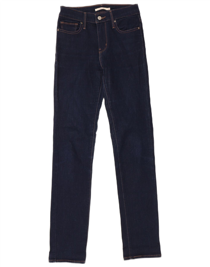 Damskie jeansy wyszczuplające Levi's W26 L32 Granatowa bawełna