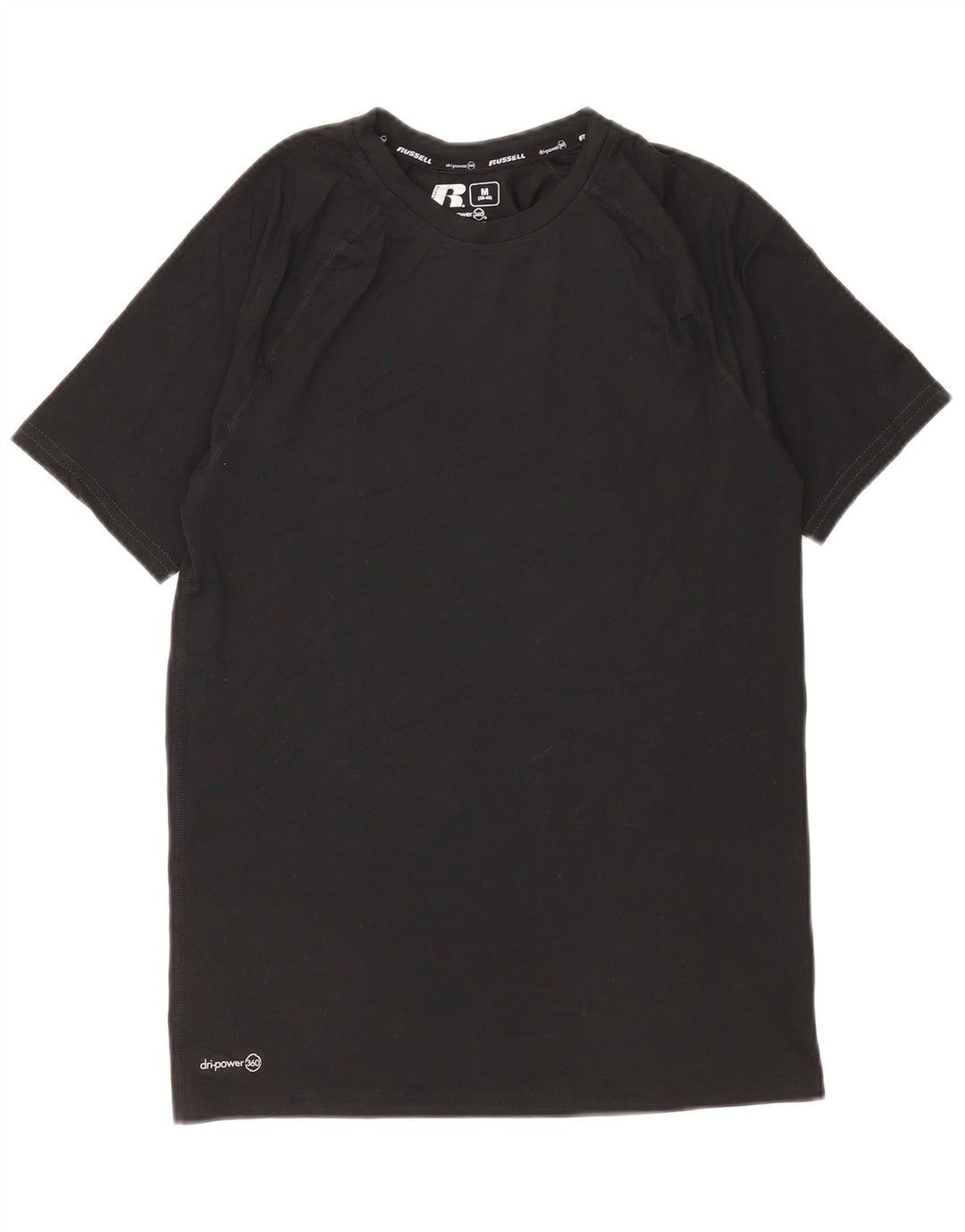 Męska koszulka t-shirt Russell Athletic Dri-Power, UK 38/40, średni czarny poliester