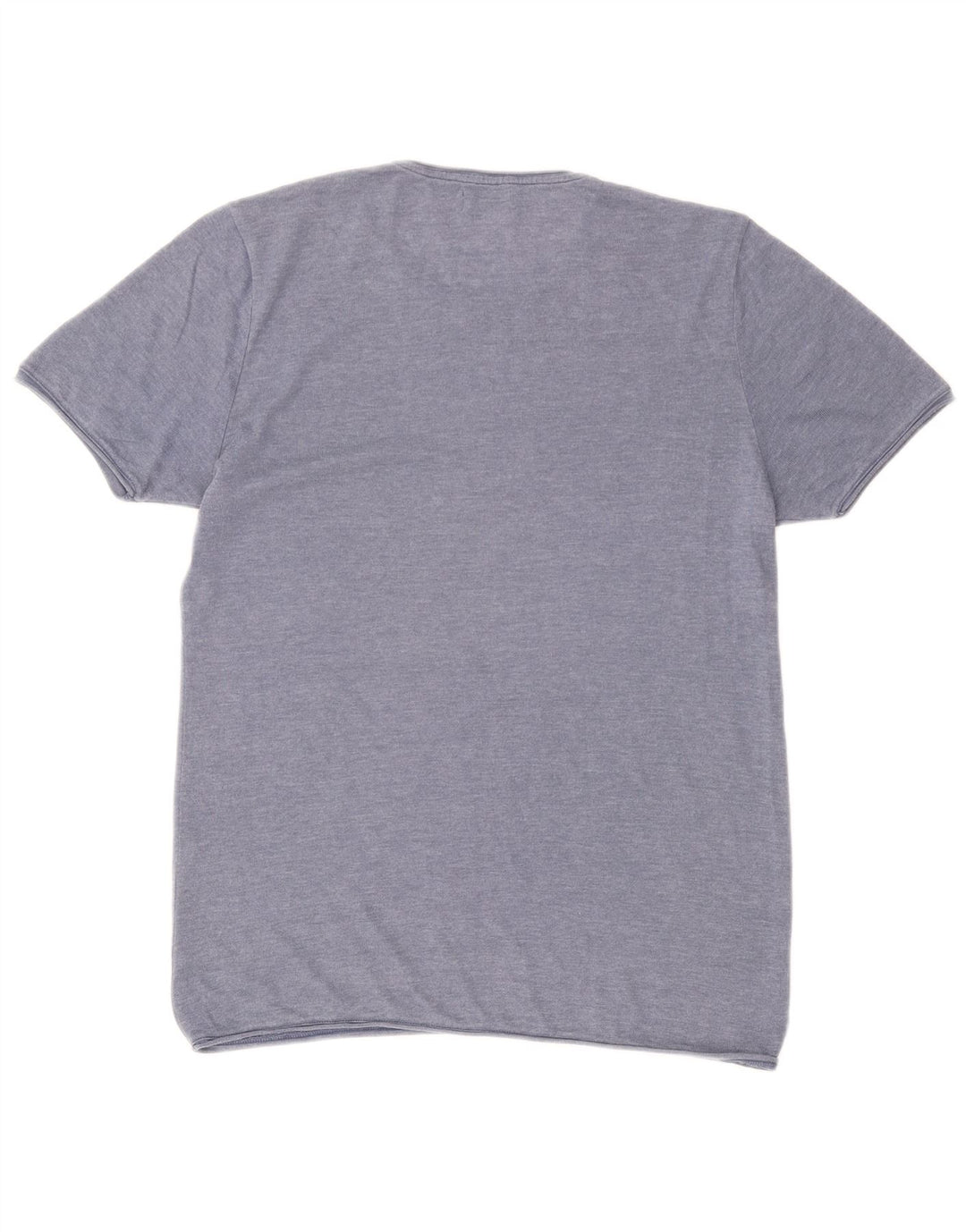 Męski T-shirt Zara, duży, niebieski, bawełniany