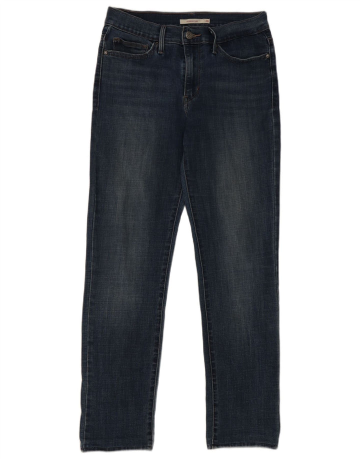Damskie jeansy wyszczuplające Levi's W28 L28 Granatowa bawełna