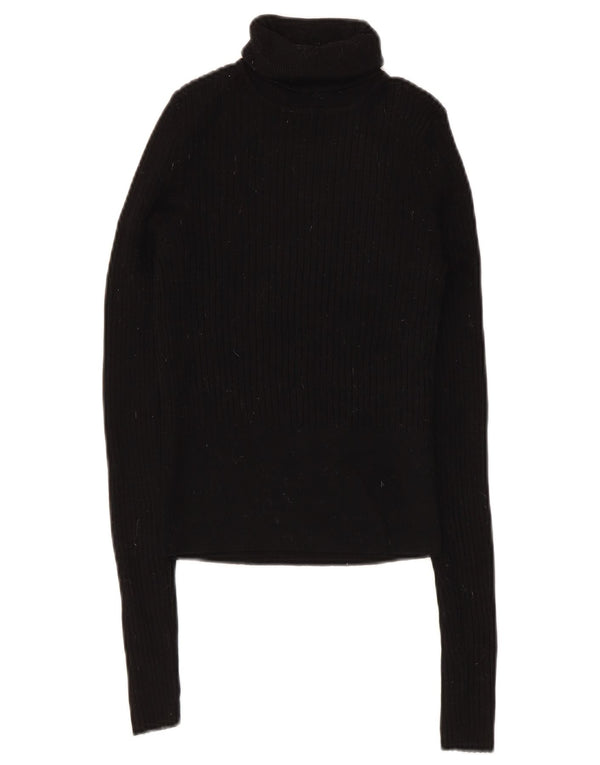 Damski sweter Zara z okrągłym dekoltem UK 8 Small Black Wiskoza