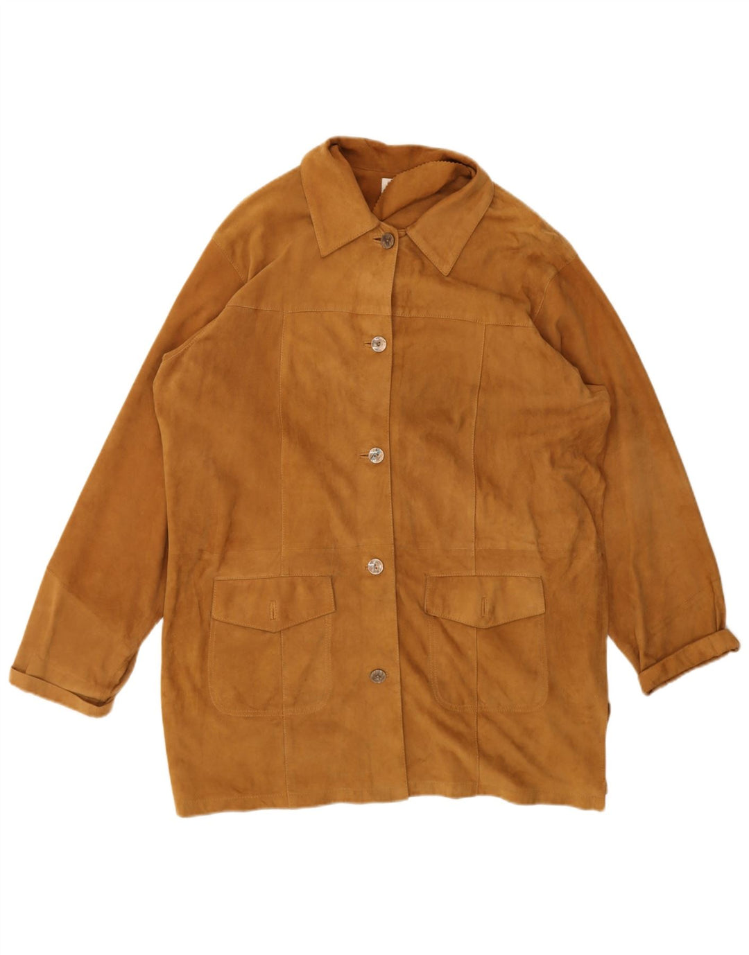 Kurtka zamszowa damska vintage IT 50 XL brązowa