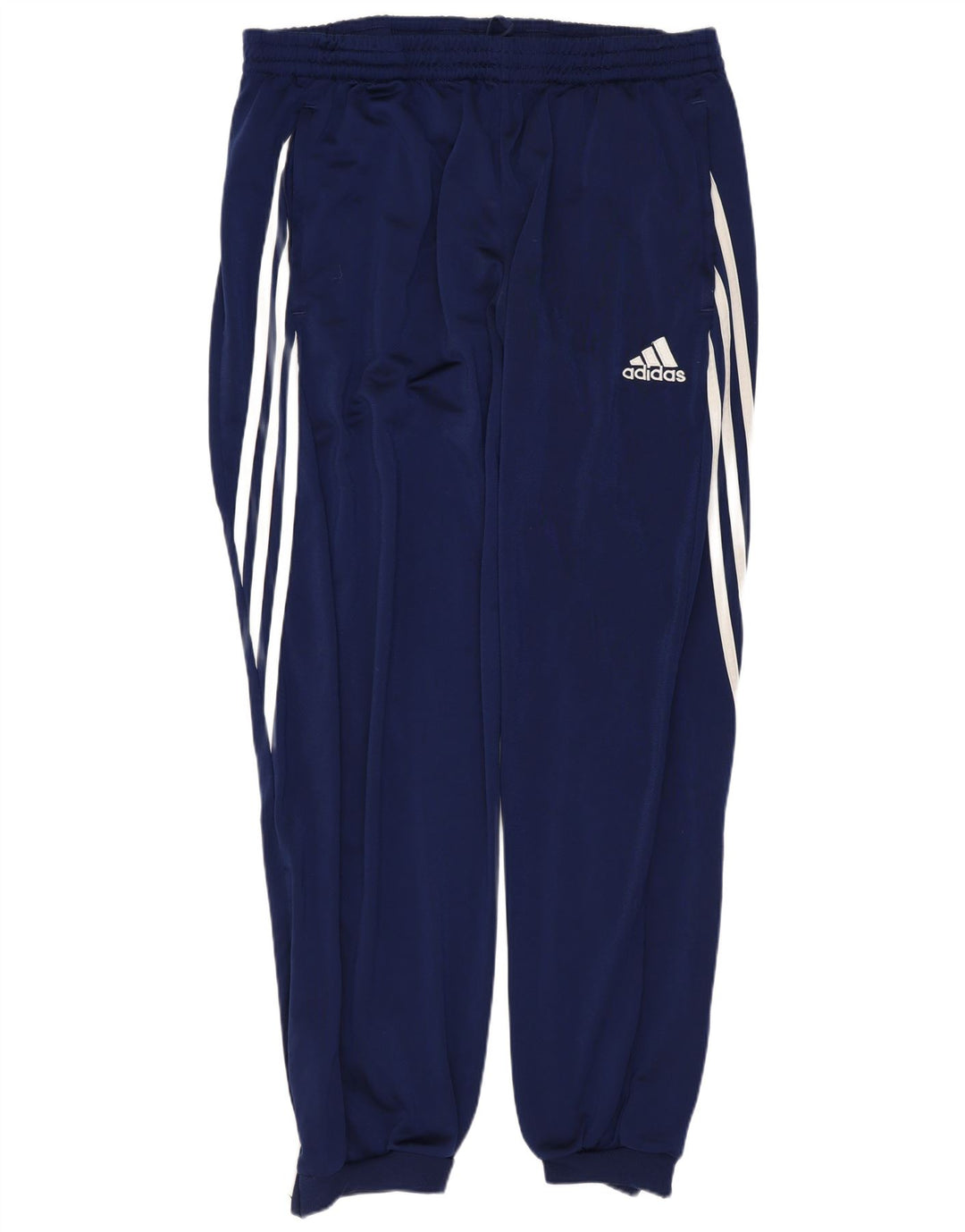 Pełny dres ADIDAS męski XL, granatowy, poliester z blokami kolorów