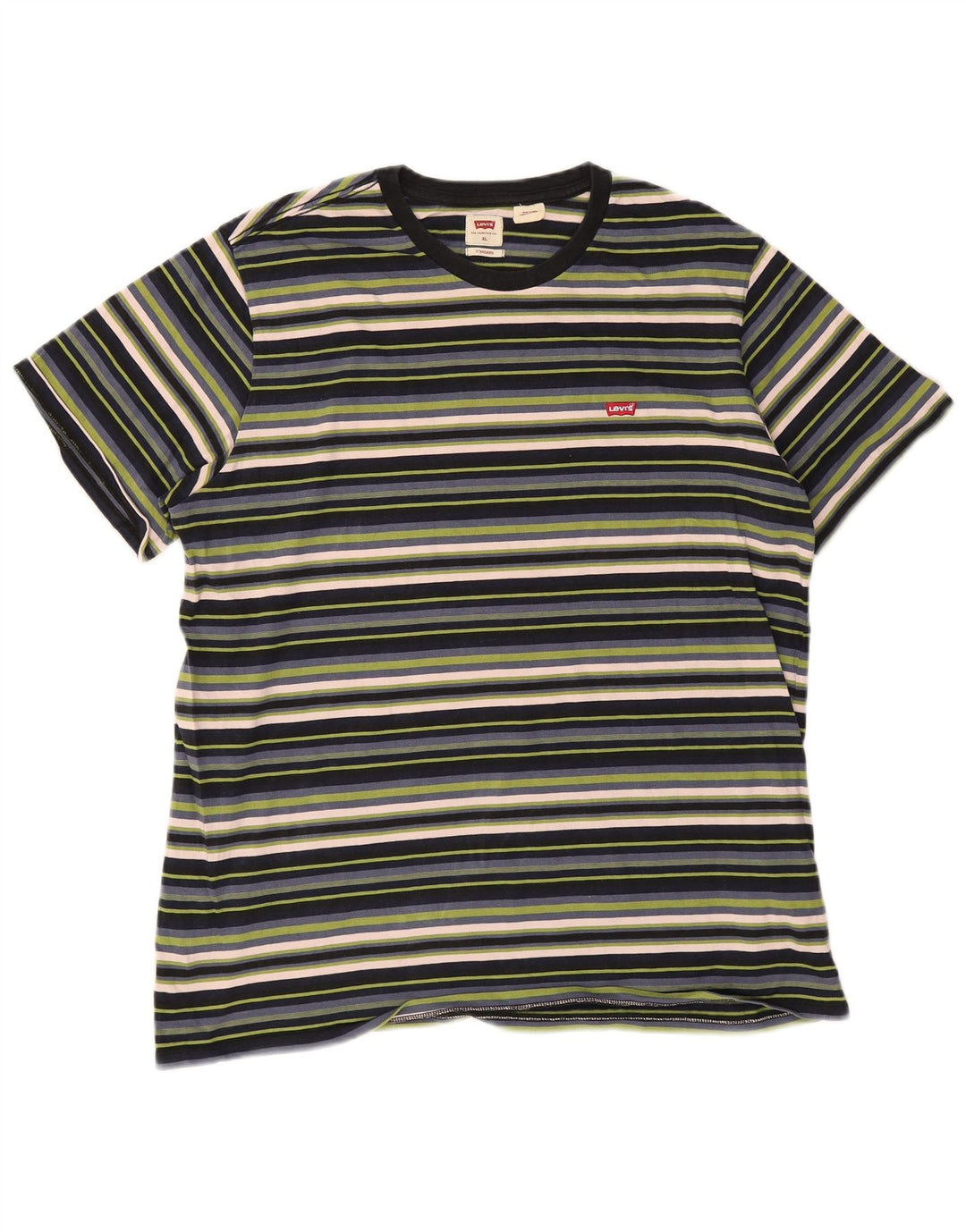 LEVI'S Standardowy t-shirt męski XL, bawełniany w wielokolorowe paski