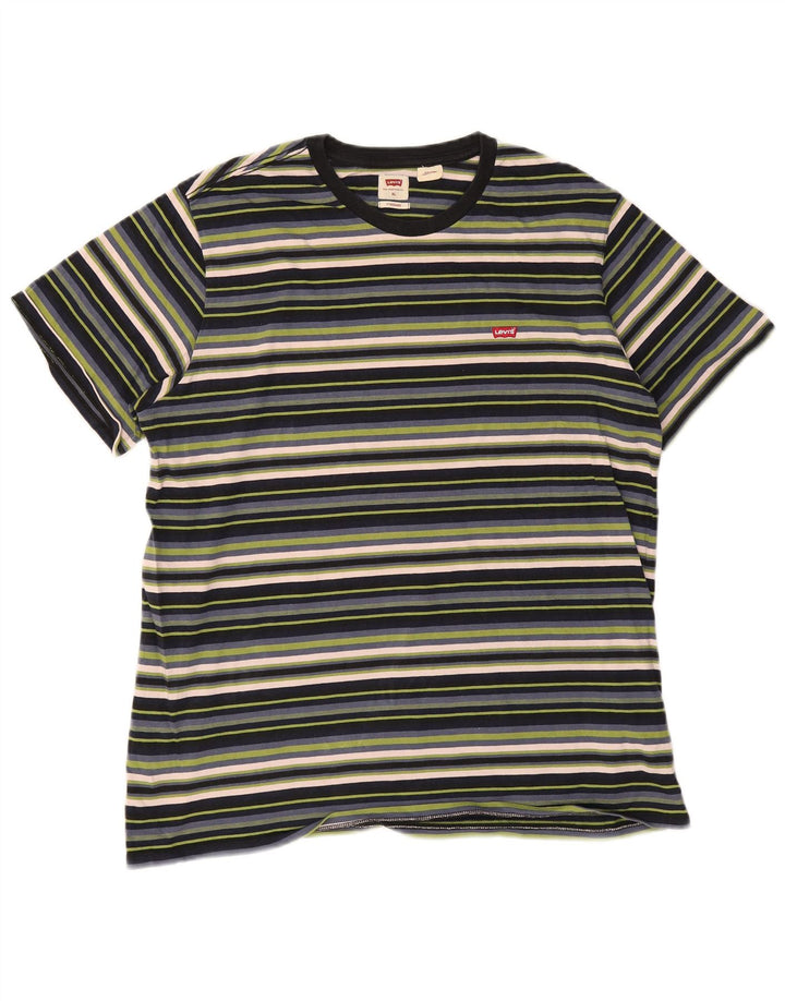 LEVI'S Standardowy t-shirt męski XL, bawełniany w wielokolorowe paski