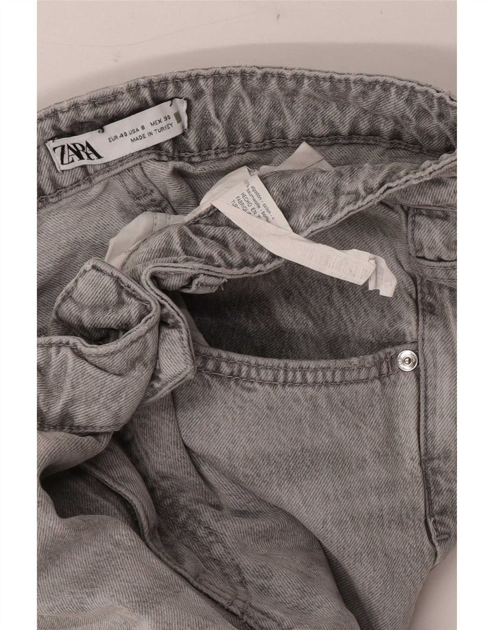 Damskie jeansy Zara w trudnej sytuacji, zwężane EU 40, średnie W30 L29, szara bawełna
