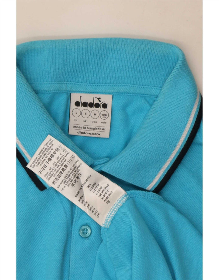 Męska koszulka polo Diadora, duża, niebieska, bawełniana