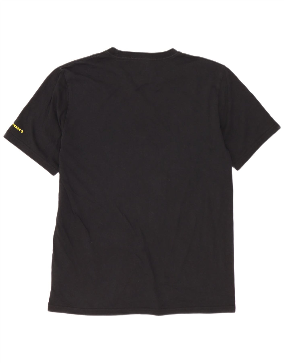CONVERSE Męski T-shirt z grafiką, średni czarny, bawełniany w kwiaty