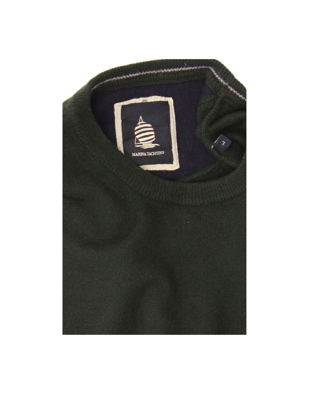 MARINA YACHTING Mens Crew Neck Jumper Sweater Large Green