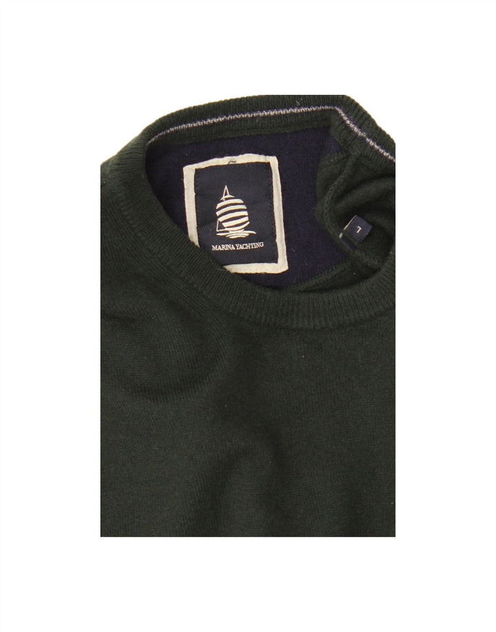 MARINA YACHTING Mens Crew Neck Jumper Sweater Large Green