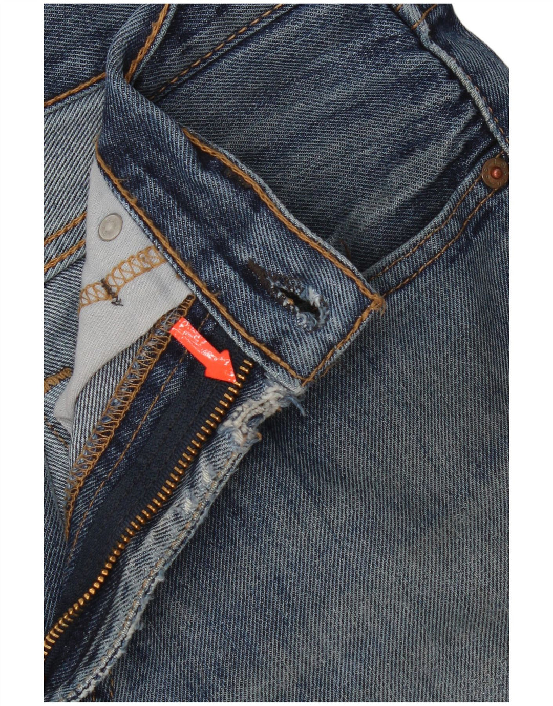 Męskie jeansy Levi's 505 w trudnej sytuacji W33 L30 Niebieska bawełna