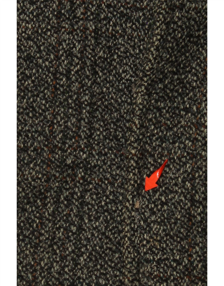 Płaszcz męski IDEAL UK 40, duży, szary, nowa wełniana krata