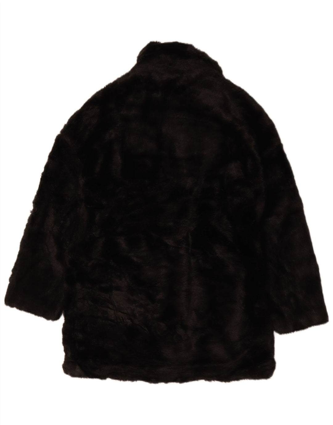 Damski płaszcz oversize ze sztucznego futra Zara UK 6 XS, czarny poliester