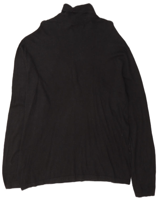 Męski sweter Nautica z wywijanym dekoltem 2XL, czarna bawełna