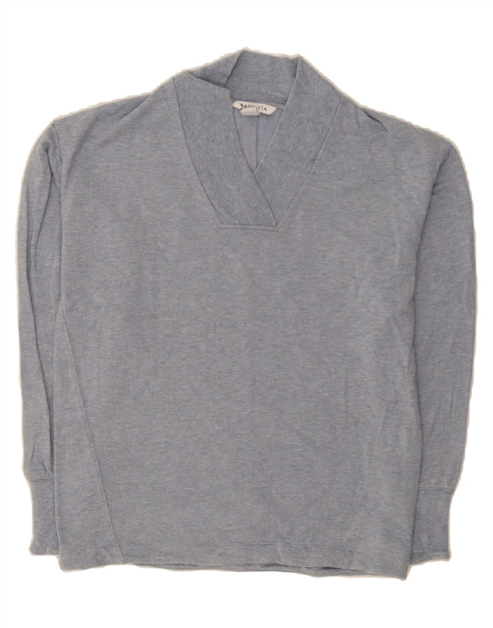 ATHLETA Womens Oversized Shawl Neck Sweatshirt Jumper UK 10 Small Grey Vintage Athleta and Second-Hand Athleta from Messina Hembry 