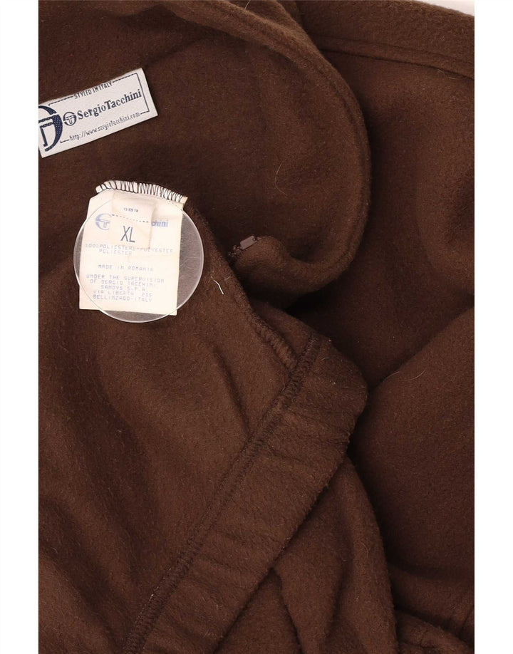 Męska kurtka polarowa Sergio Tacchini UK 42 XL, brązowa, poliester