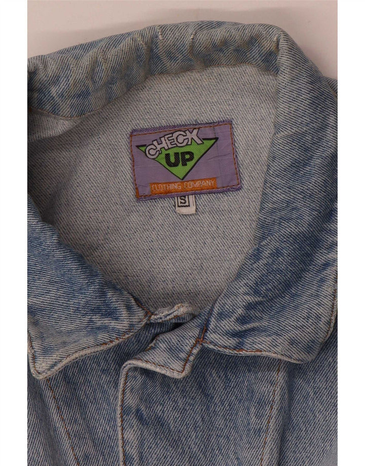 Vintage męska kurtka dżinsowa o luźnym kroju UK 36 Small Blue