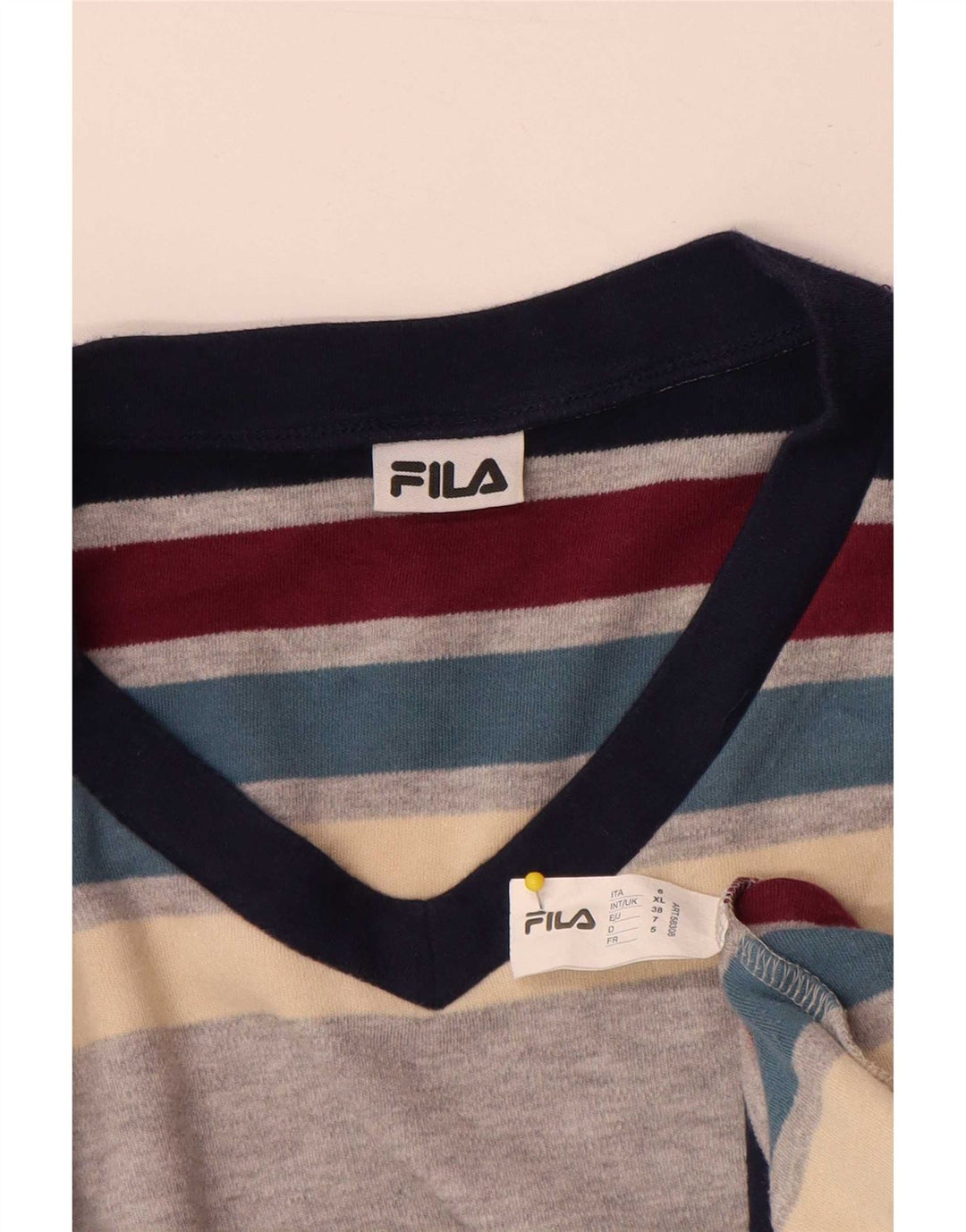 Męski top Fila z długim rękawem XL, wielobarwny, bawełniany w paski