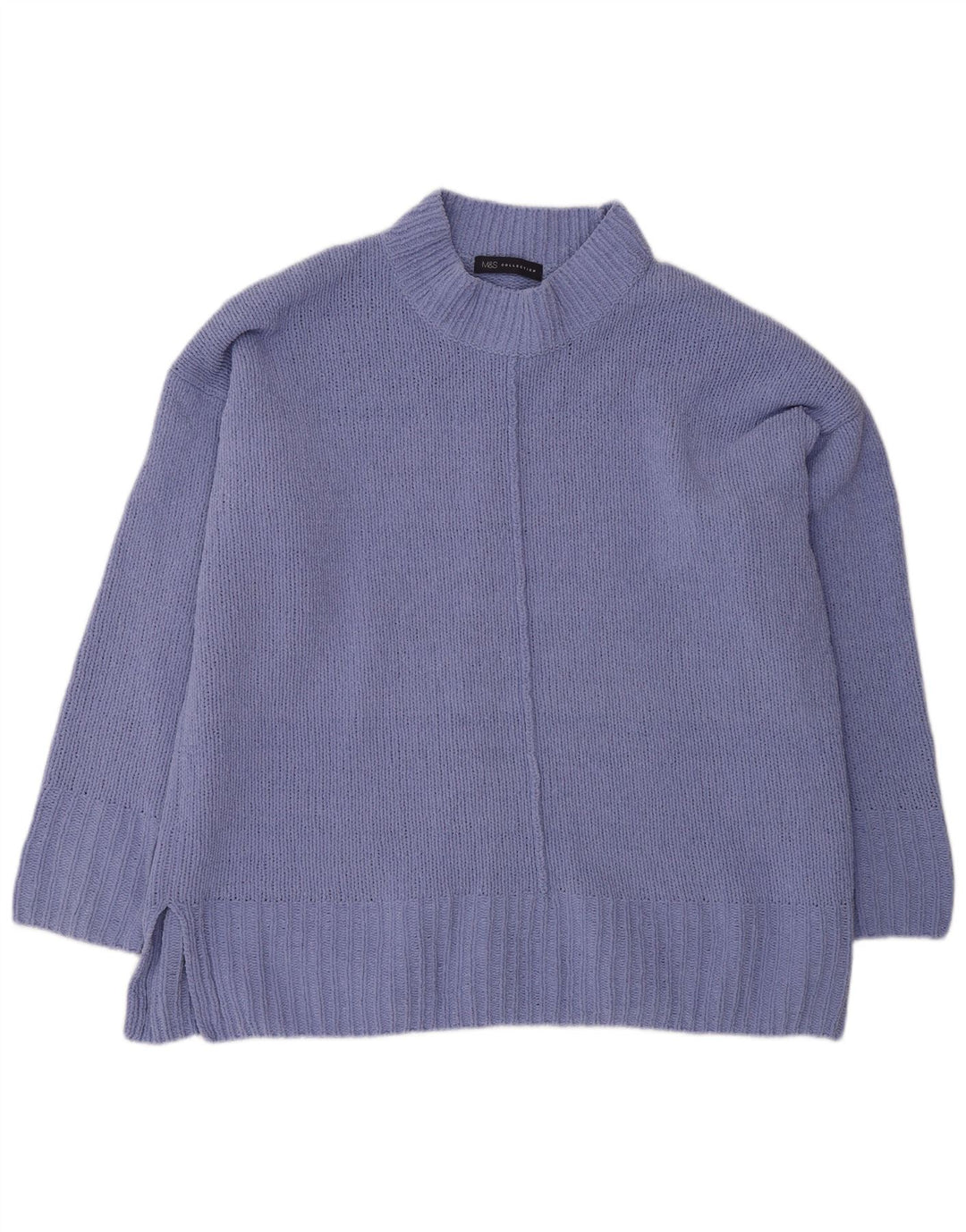 Marks & Spencer Damski sweter oversize z golfem, UK 18 XL, fioletowy