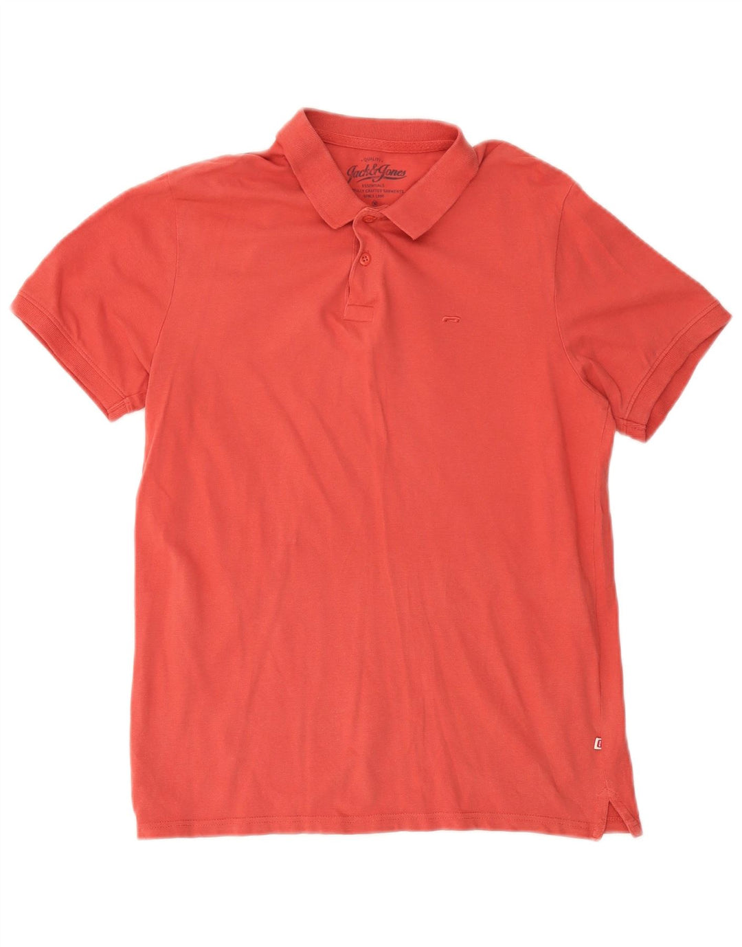 Męska koszulka polo JACK & JONES, średnioróżowa, bawełniana