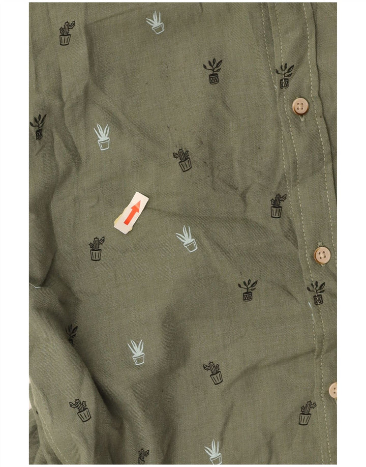 Koszula męska JACK & JONES, bawełniana w średnie zielone cętki