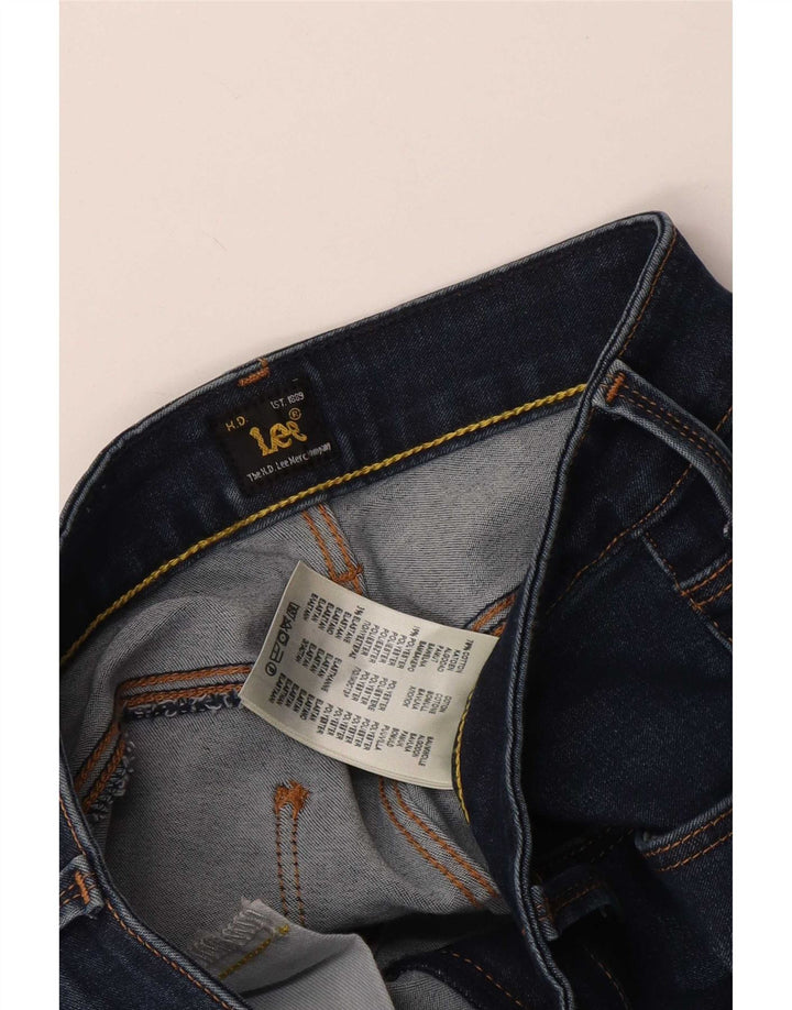 Damskie jeansy Lee Marion Straight W31 L31 Niebieskie bawełniane