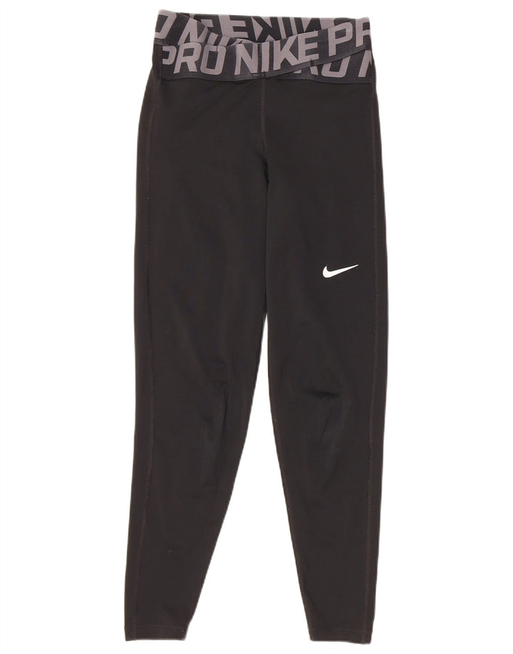 Damskie legginsy Nike Dri Fit Graphic UK 4 XS, czarny poliester