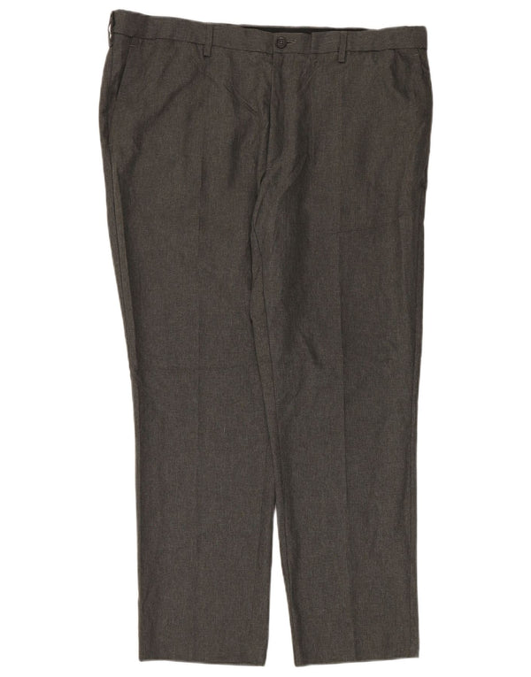 Męskie spodnie chino MARKS & SPENCER Slim Fit W40 L29 Szary poliester